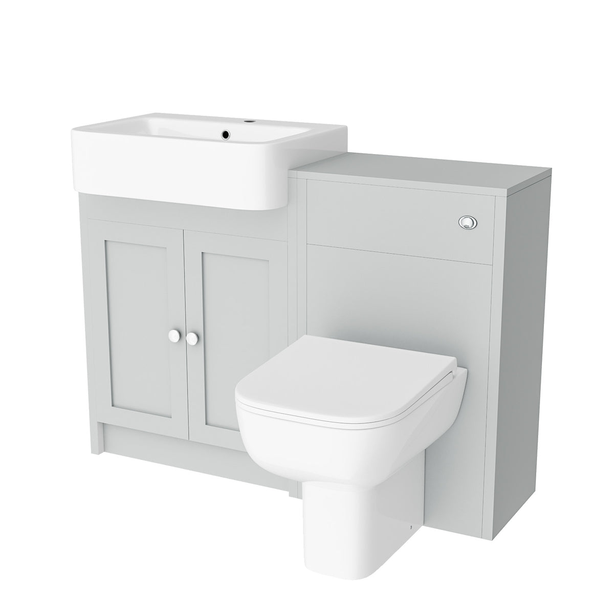 600mm Freestanding Traditional Vanity With Basin & WC With Rimless BTW Toilet