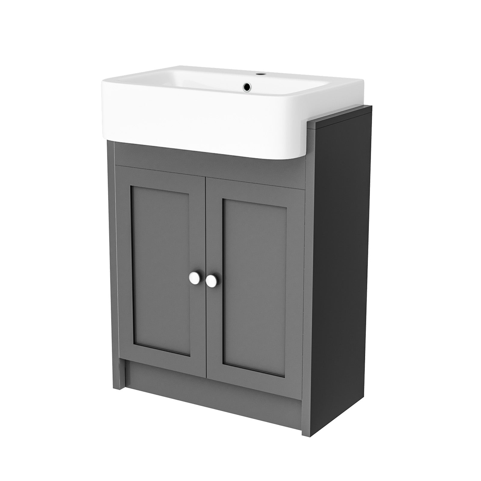 Camberly 600 Basin Unit Anthracite with Chelford Ceramic Basin