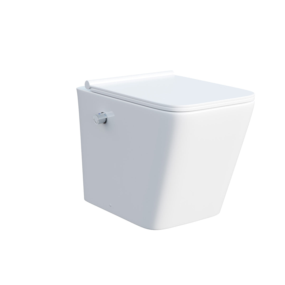 Square Rimless Back To Wall Toilet With Integrate Hot Cold Bidet Valve