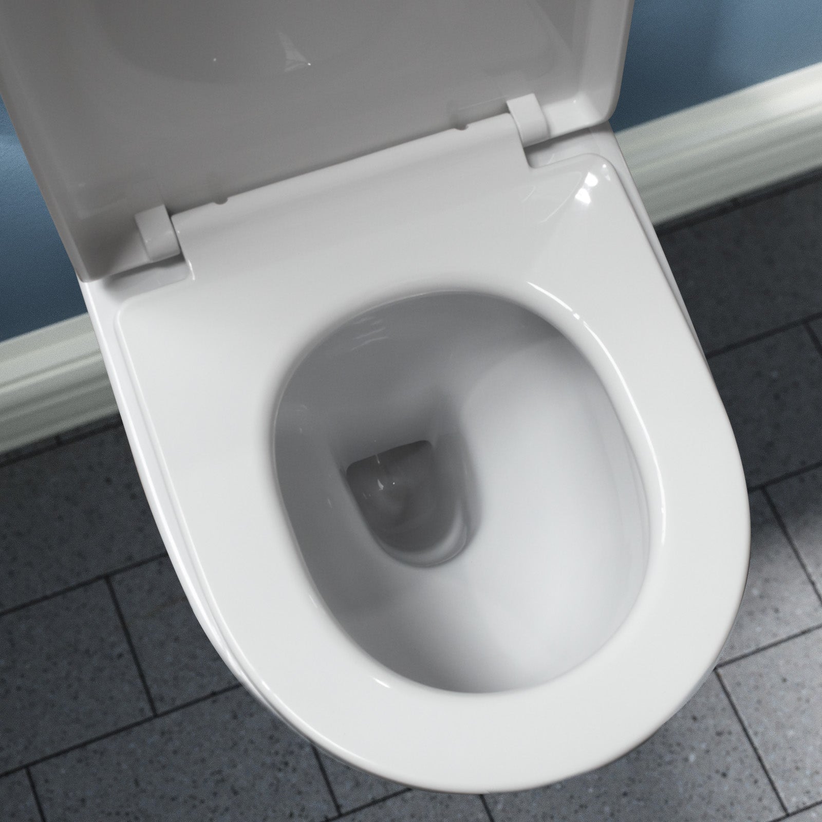 Theo Round Rimless Close Coupled Toilet & 570mm Full Pedestal Basin White