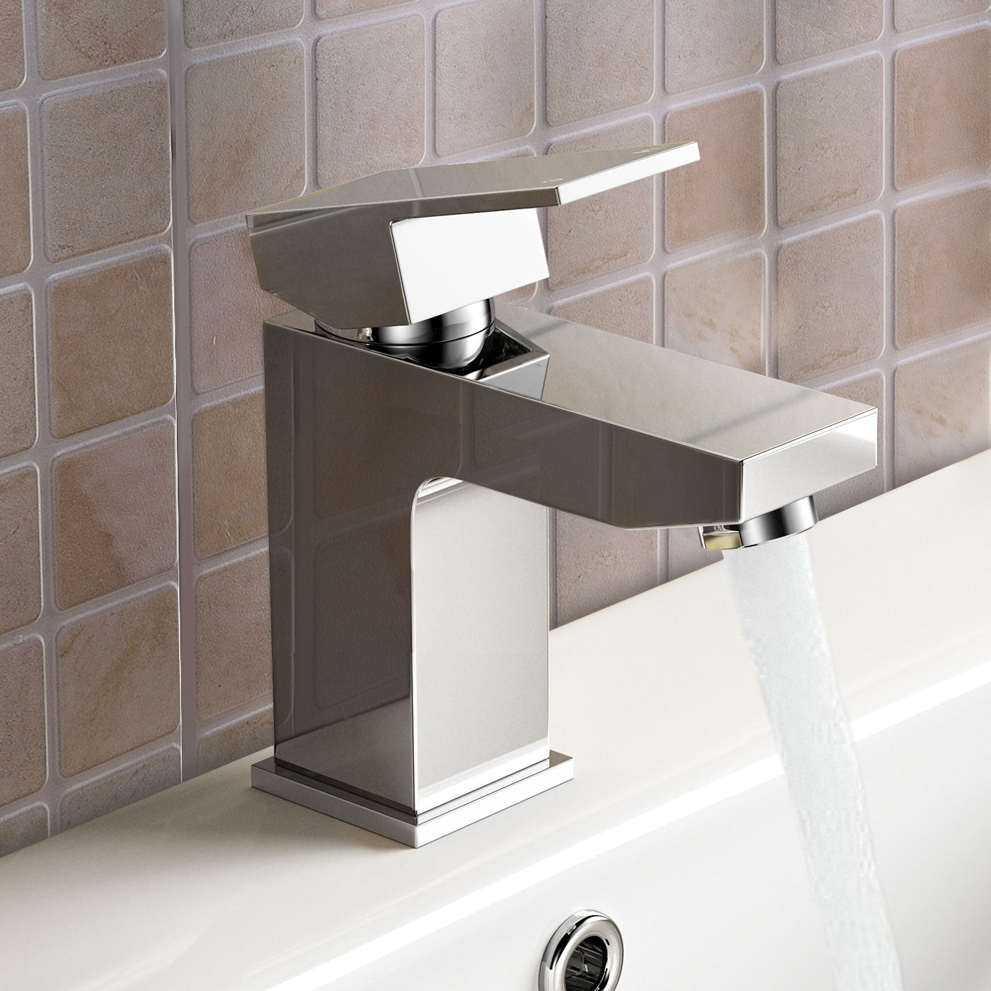 Brayton Contemporary Chrome Basin Sink Mono Mixer Tap And Bath Shower Mixer Tap & Waste