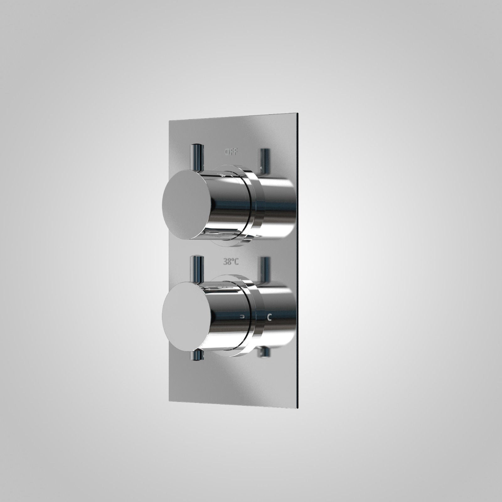 Lily Thin Concealed 2 Dial 1 Way Thermostatic Shower Mixer