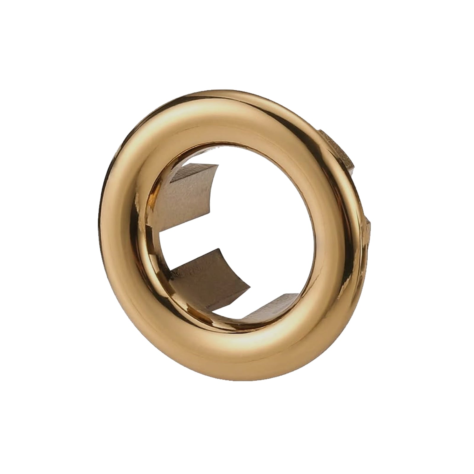 Brushed Brass Replacement Basin Sink Hole Overflow Cover