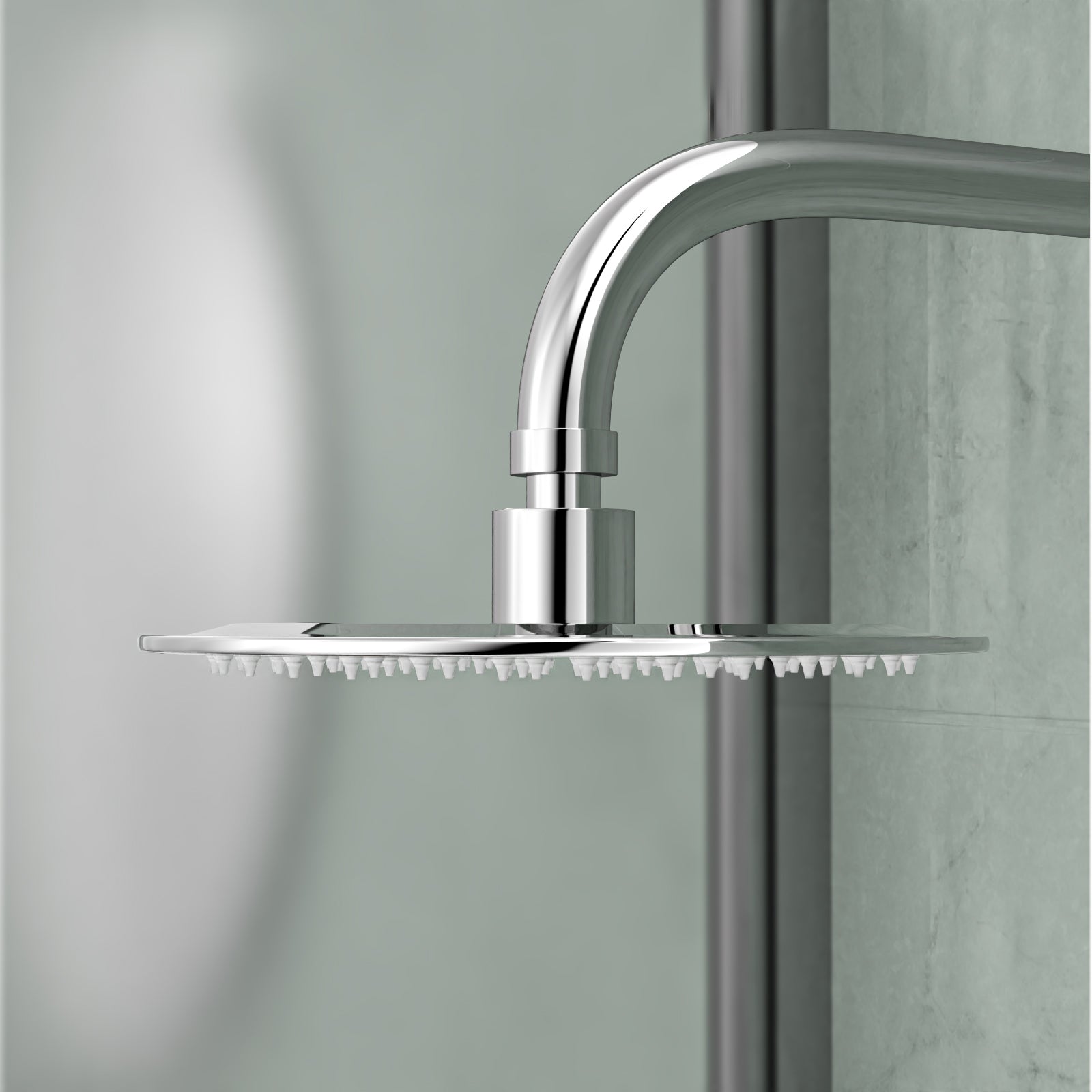 Flora Round 3 Way Concealed Thermostatic Shower Mixer Valve, Shower Head, Handset, Bath Filler Set Chrome