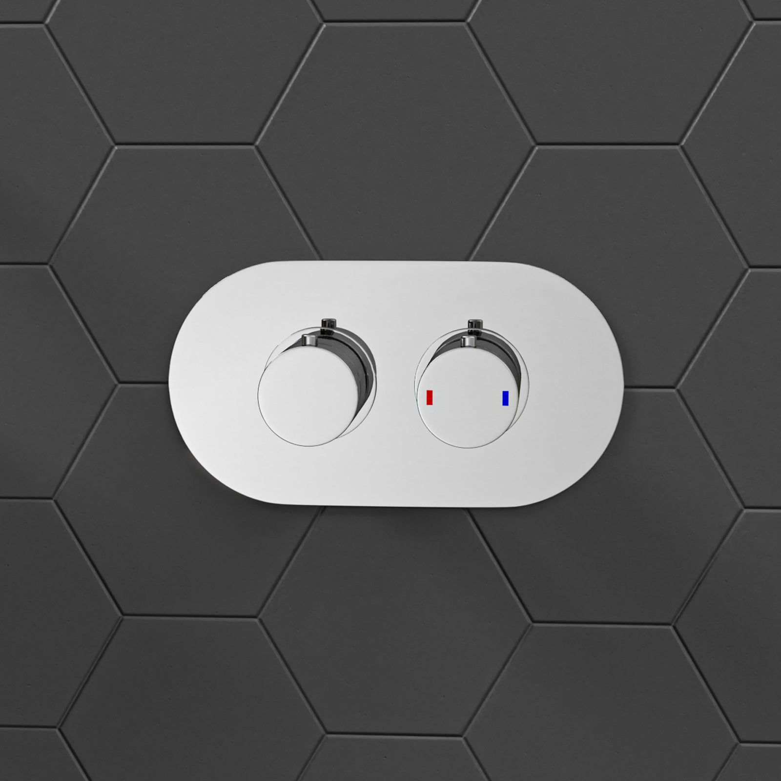 Modern Chrome Round 2-Way Concealed Thermostatic Shower Mixer Valve