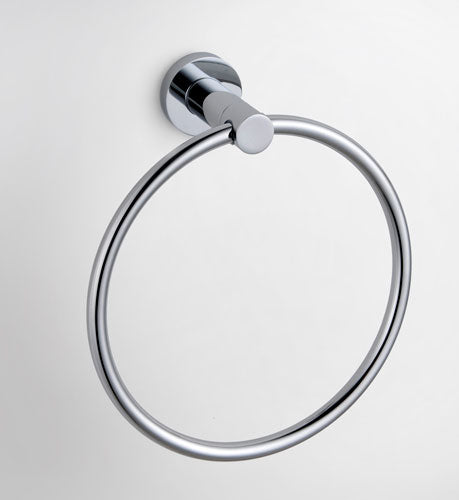 Round Wall Mounted Modern Towel Ring Chrome