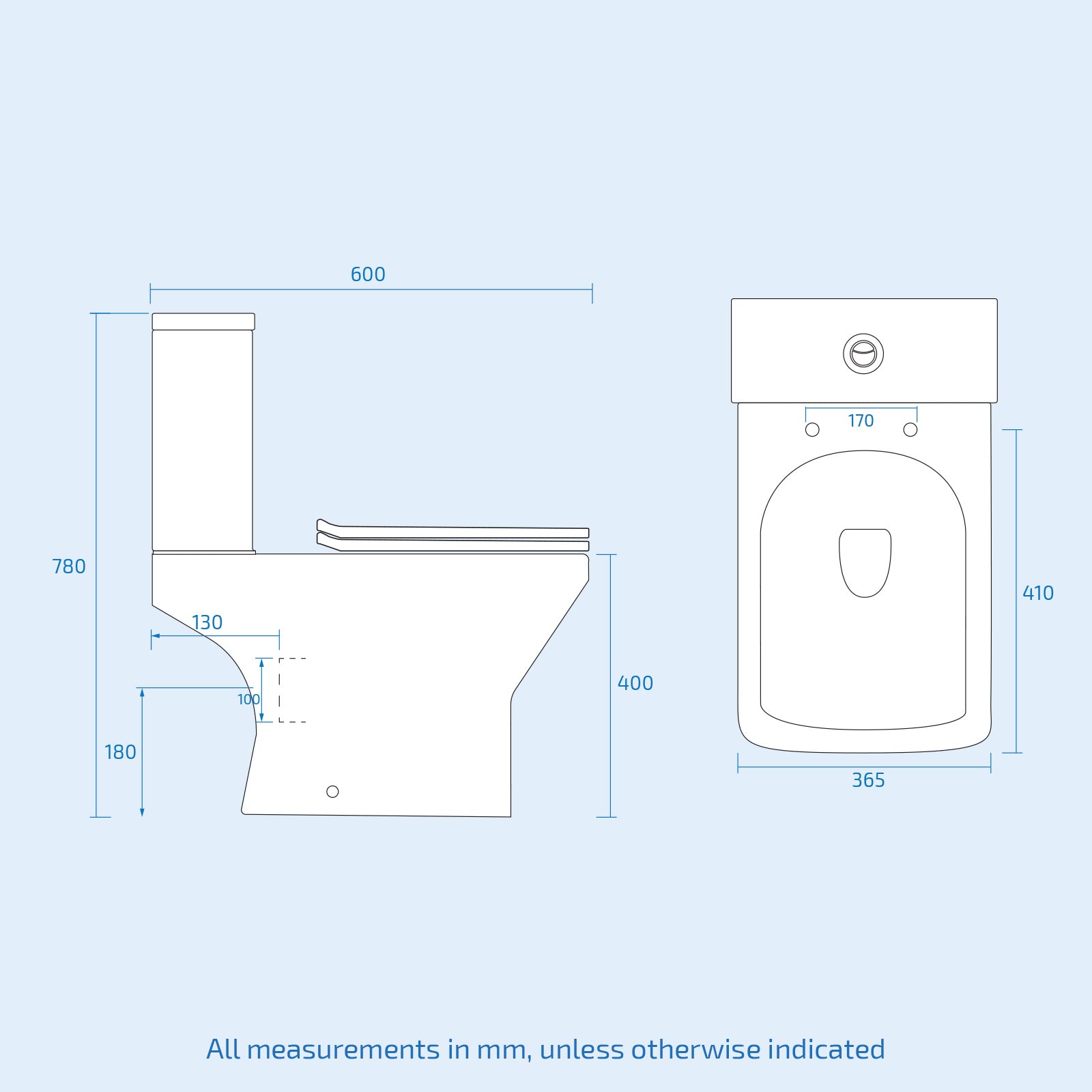 Alaska 500mm White 2 Drawers Basin Vanity & Close Coupled Toilet Set