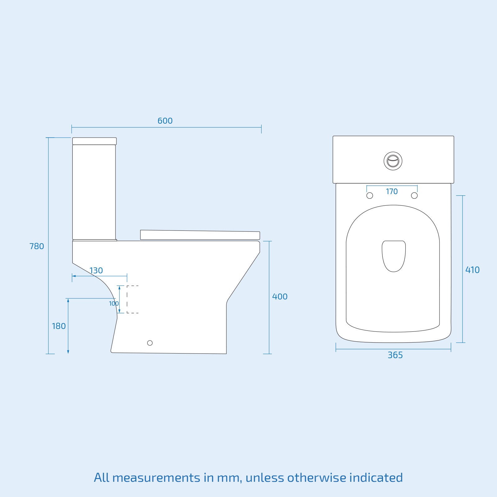 Ari Rimless Close Coupled WC Toilet Pan, Cistern and Slim Soft Close Seat