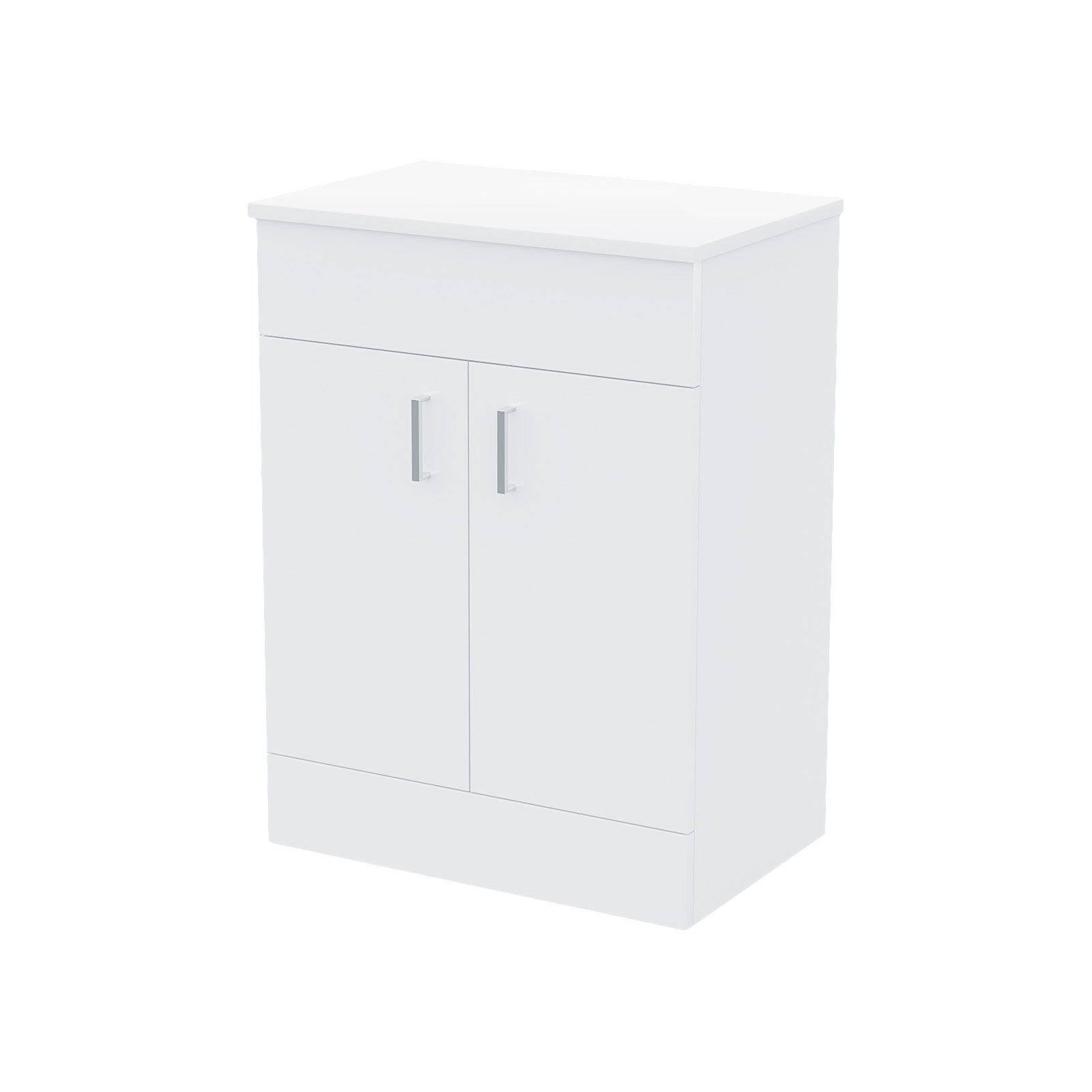 Nanuya 600mm White Floor Standing Vanity Unit Flat Pack