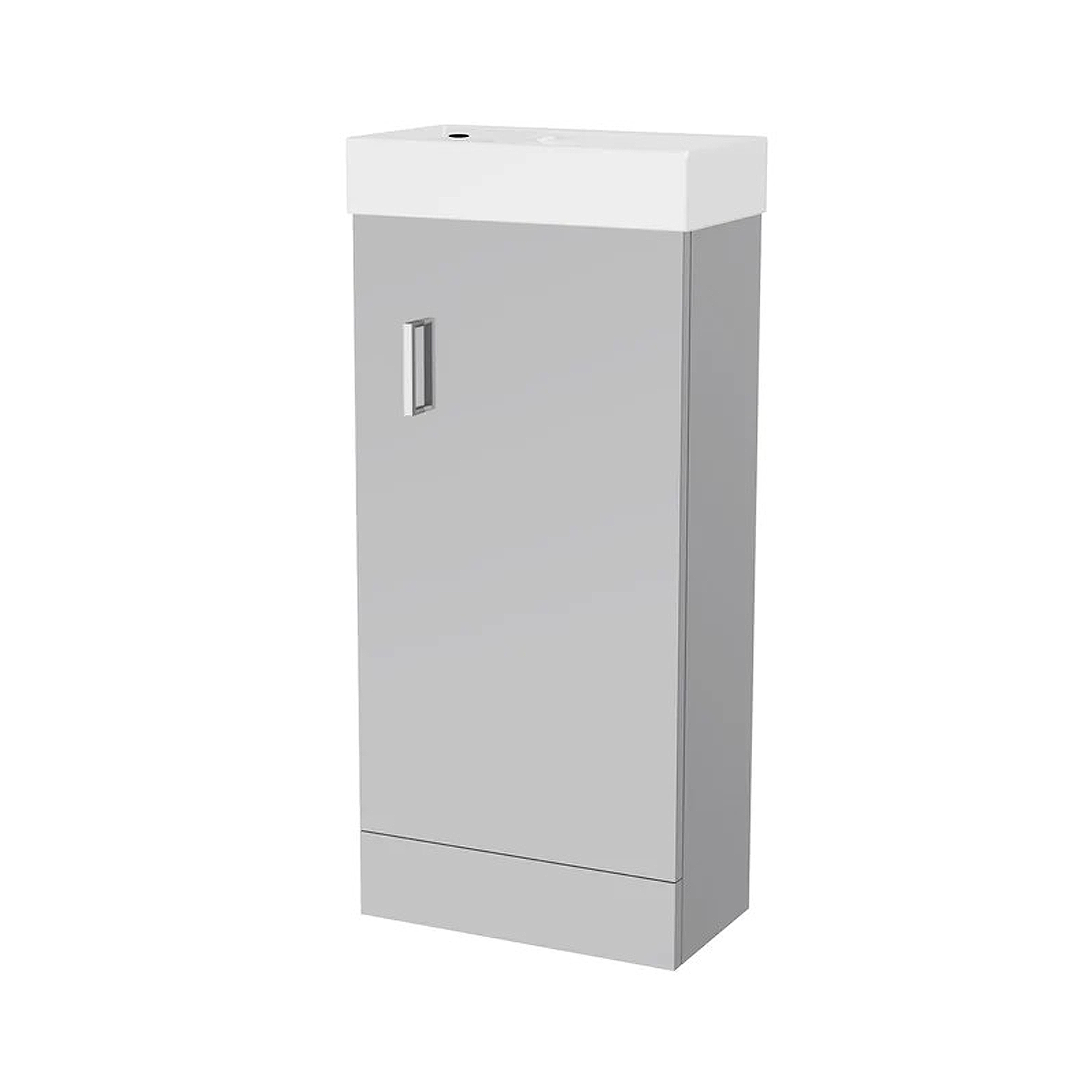 Nanuya Cloakroom 400mm Matte Grey Freestanding Vanity Basin Unit & Close Coupled Toilet with Soft Close Seat