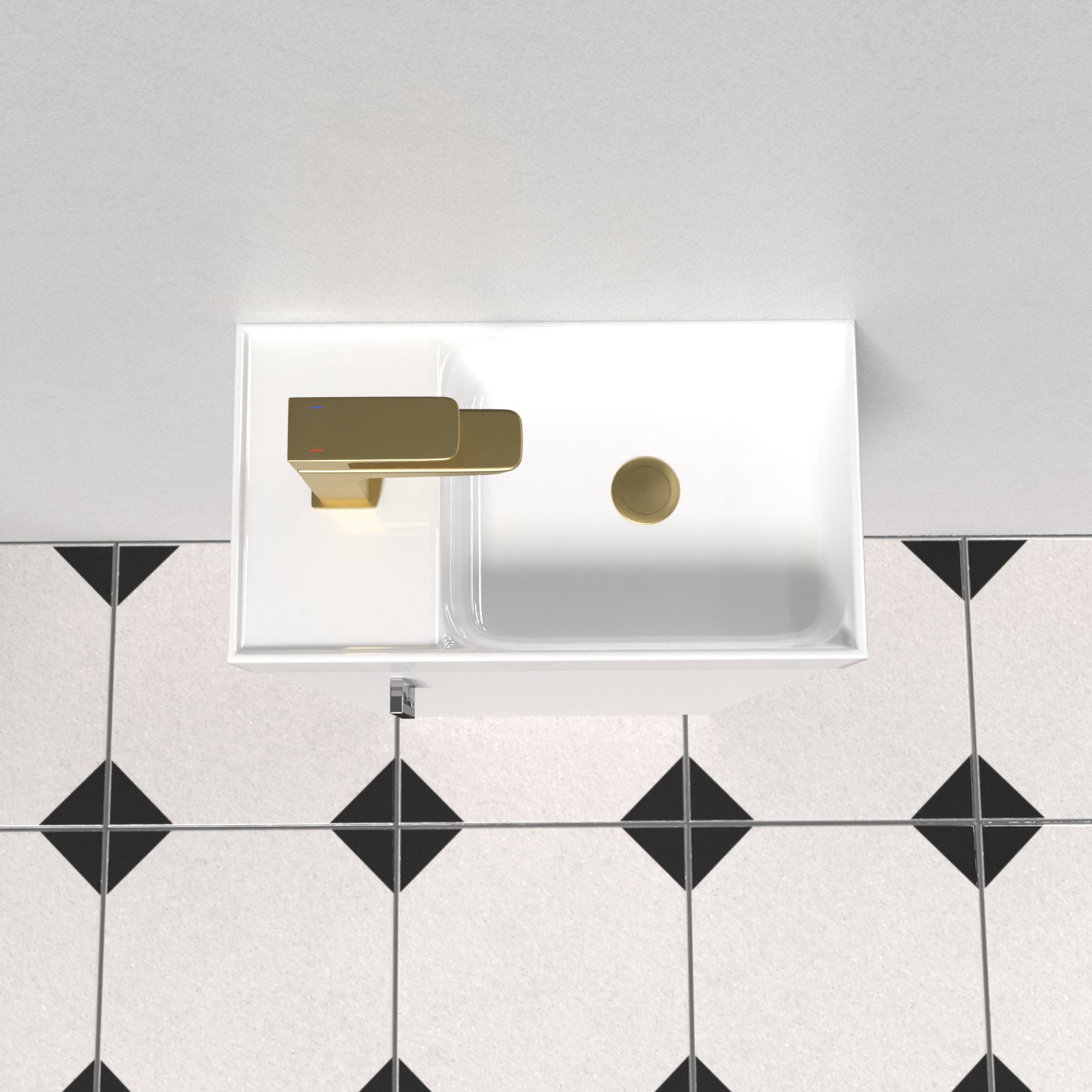 Nanuya White Floorstanding 400mm Vanity Unit & Square Basin Mixer Tap