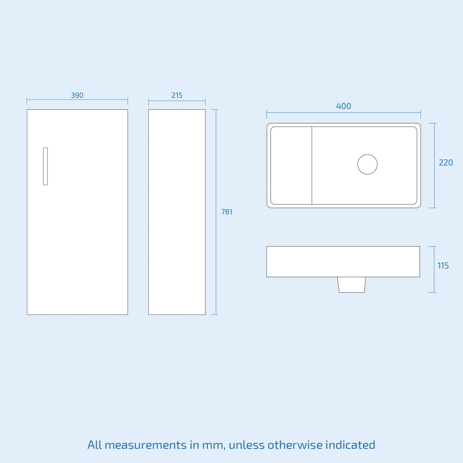 Nanuya White 400mm Basin Sink Vanity Unit and WC Toilet Set