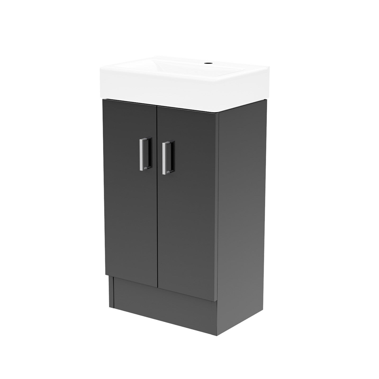 Nanuya 450mm Anthracite 2 Doors Basin Vanity Unit Bathroom Cabinet