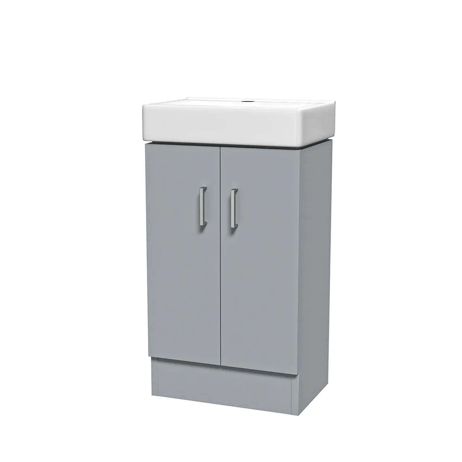 Nanuya Cloakroom 450mm Matte Grey Freestanding Vanity Basin Unit & Close Coupled Toilet with Soft Close Seat