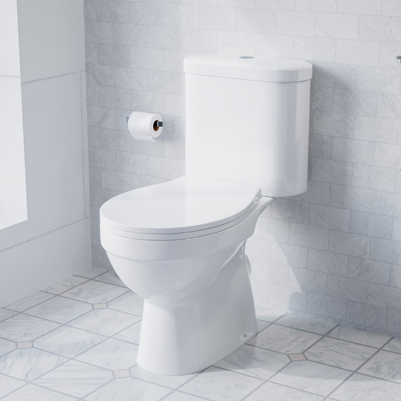 Nanuya 450mm Wall Hung Cabinet with Toilet, Quadrant Shower Enclosure with Tray