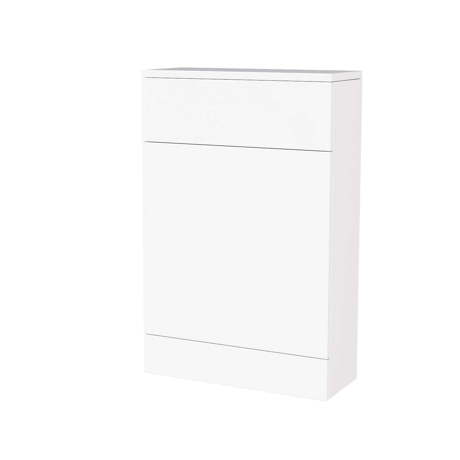1000mm Floor Standing Vanity 2 Drawer Gloss White With BTW Rimless Toilet