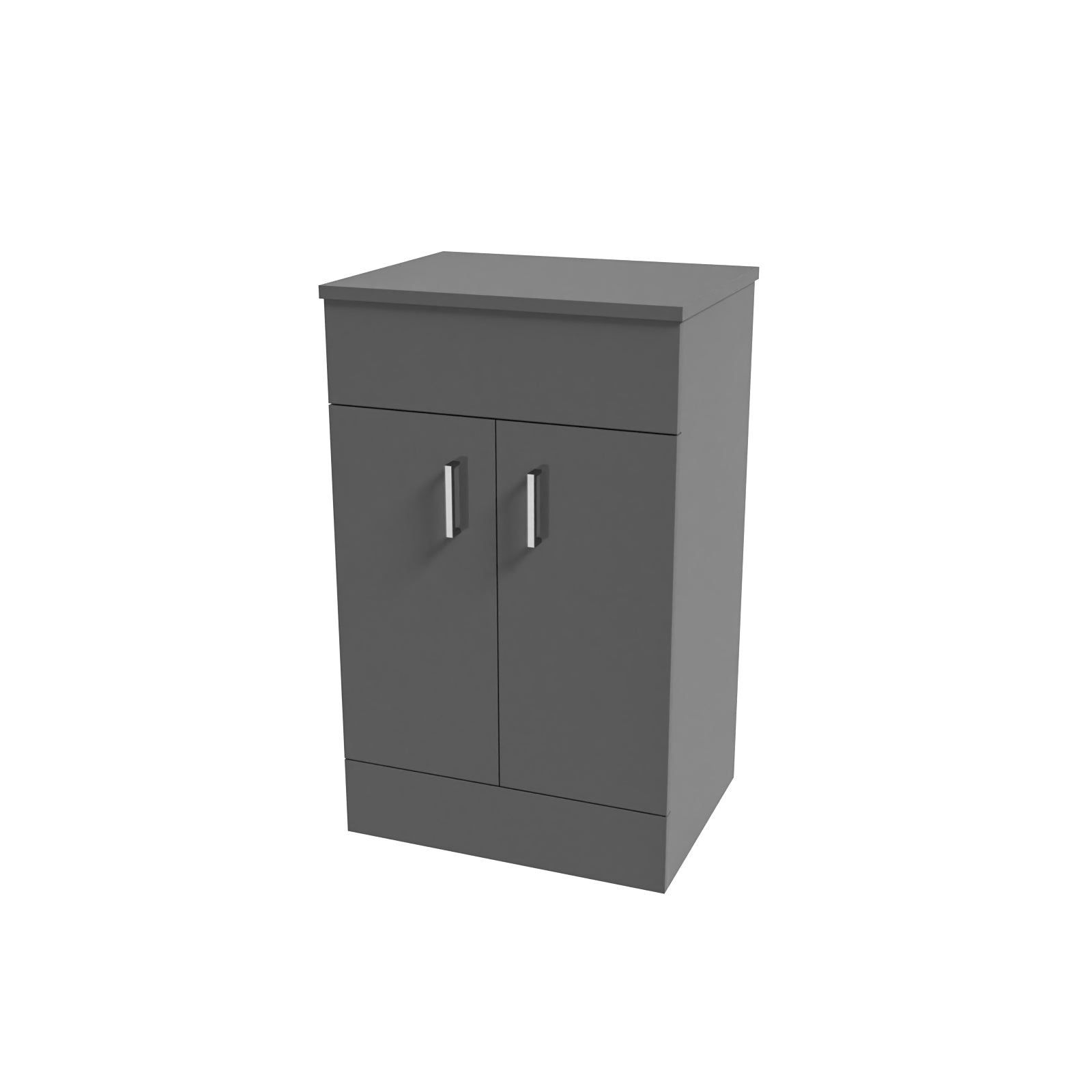 Nanuya 500mm Steel Grey Vanity Unit Cabinet With Worktop