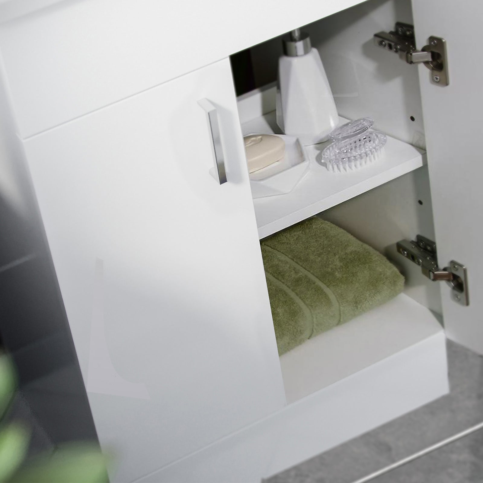 Nanuya 500mm White Basin Vanity & Square Rimless Close Coupled Toilet