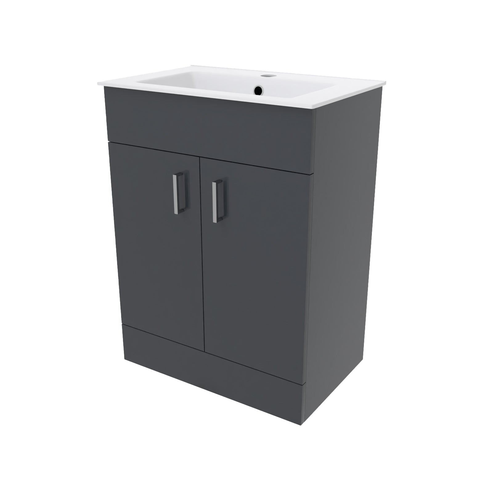 Nanuya 600 mm Anthracite Ultra Slim Basin Vanity Unit