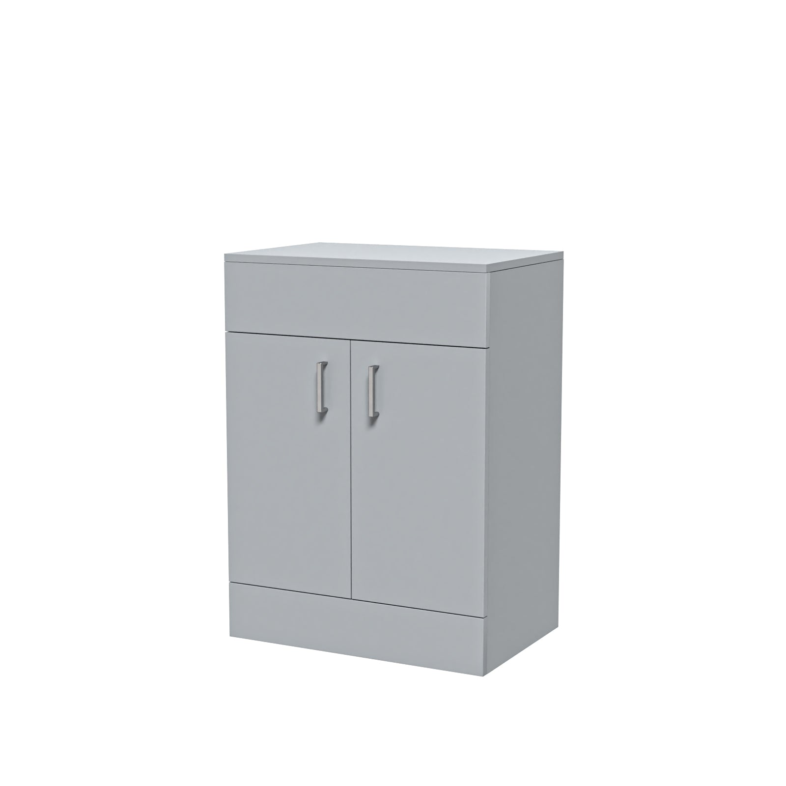 Nanuya Flat Pack 600mm Vanity Unit Cabinet With Worktop Matte Grey