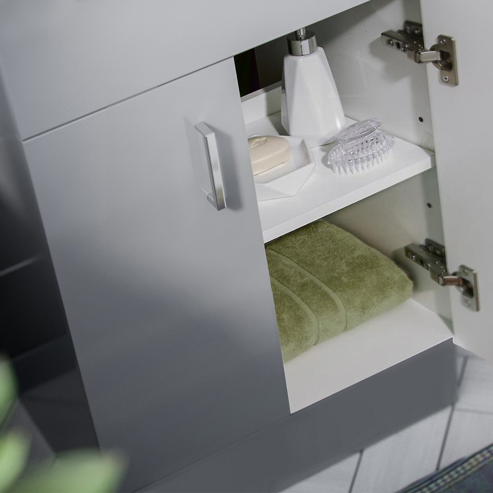 Nanuya Matte Grey 600mm Vanity Unit, Worktop With Square Bowl Basin