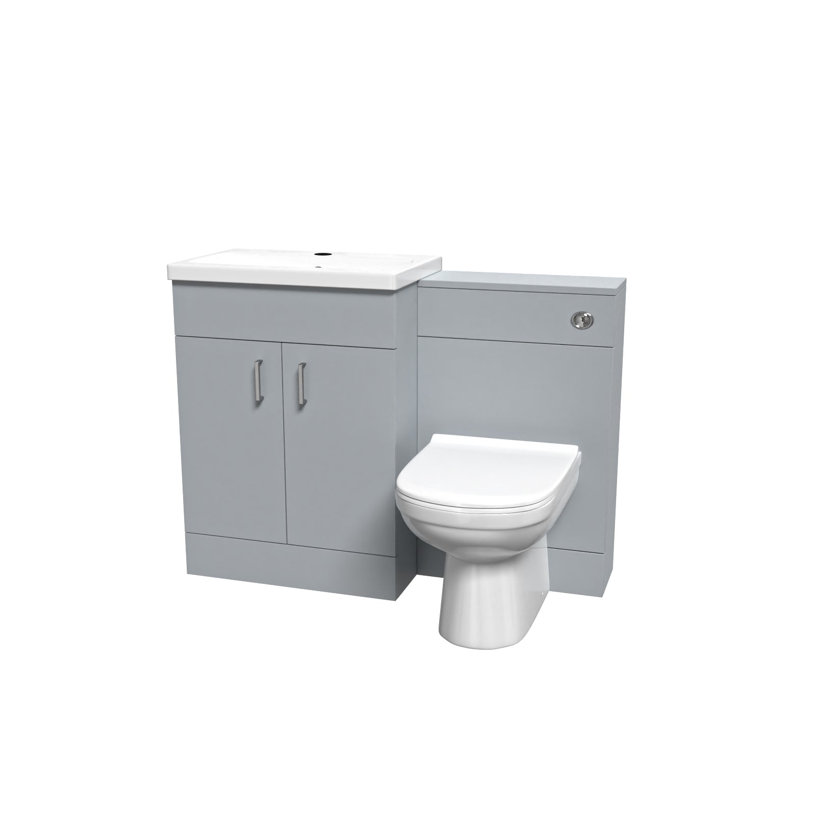 Nayuna Matte Grey 1100mm Vanity Basin Unit & WC Unit & BTW Toilet Pan