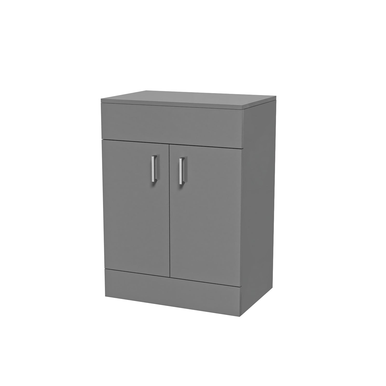 Nanuya 600mm Vanity Unit Cabinet With Worktop Grey Flat Pack