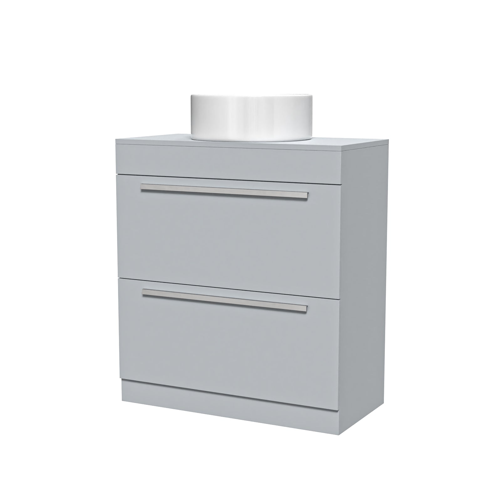 Nanuya Matte Grey 800mm Vanity Cabinet & Round Counter Top Basin Sink