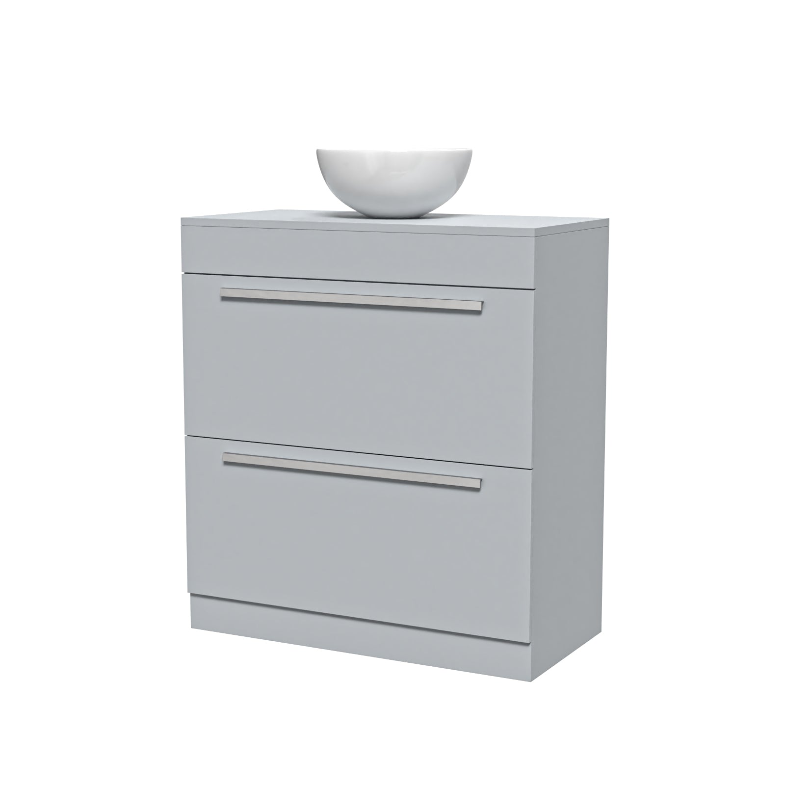 Nanuya Matte Grey 800mm Vanity Cabinet & Modern Round Counter Top Basin Sink