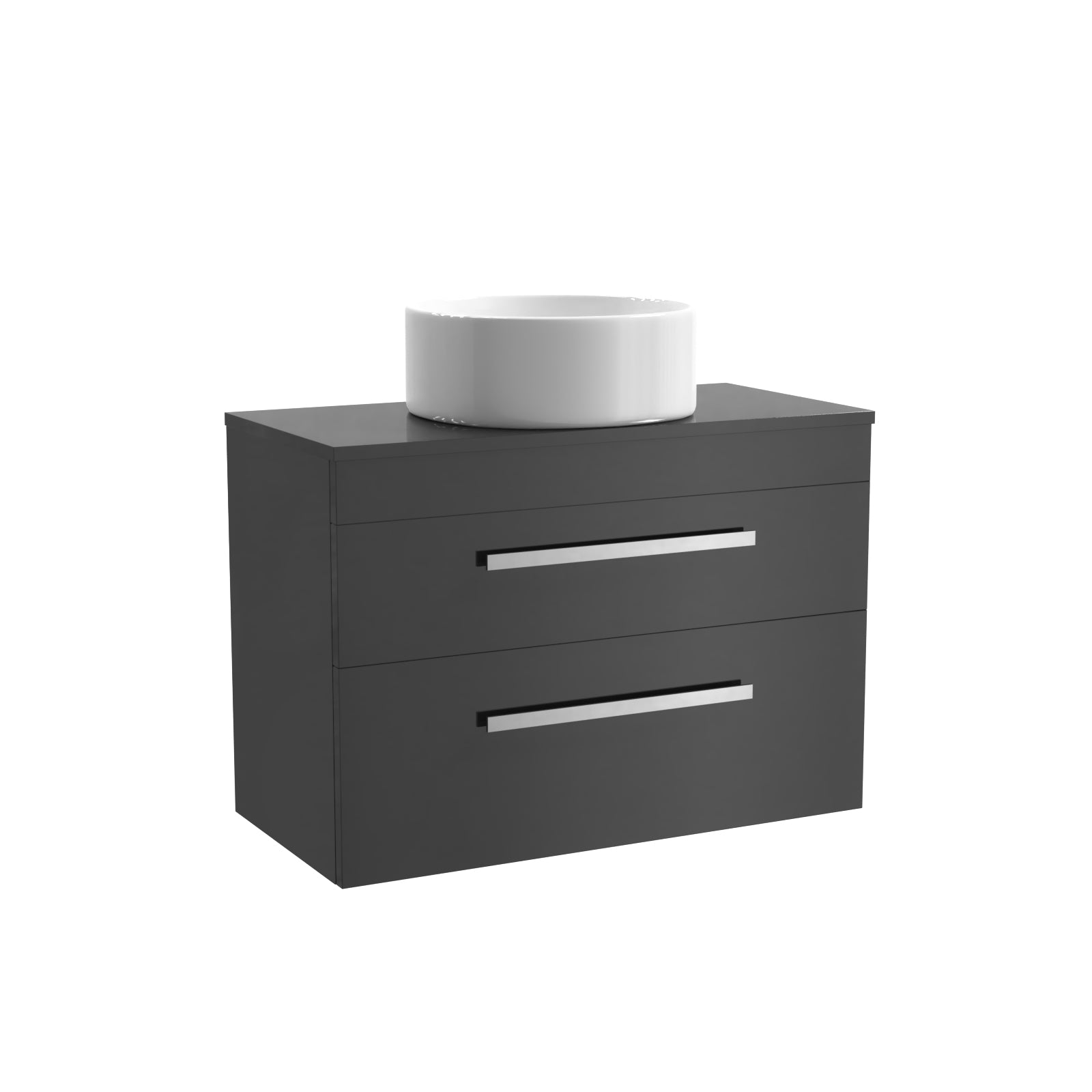 Wall Hung 800mm Drawers Cabinet With Countertop Basin and Worktop