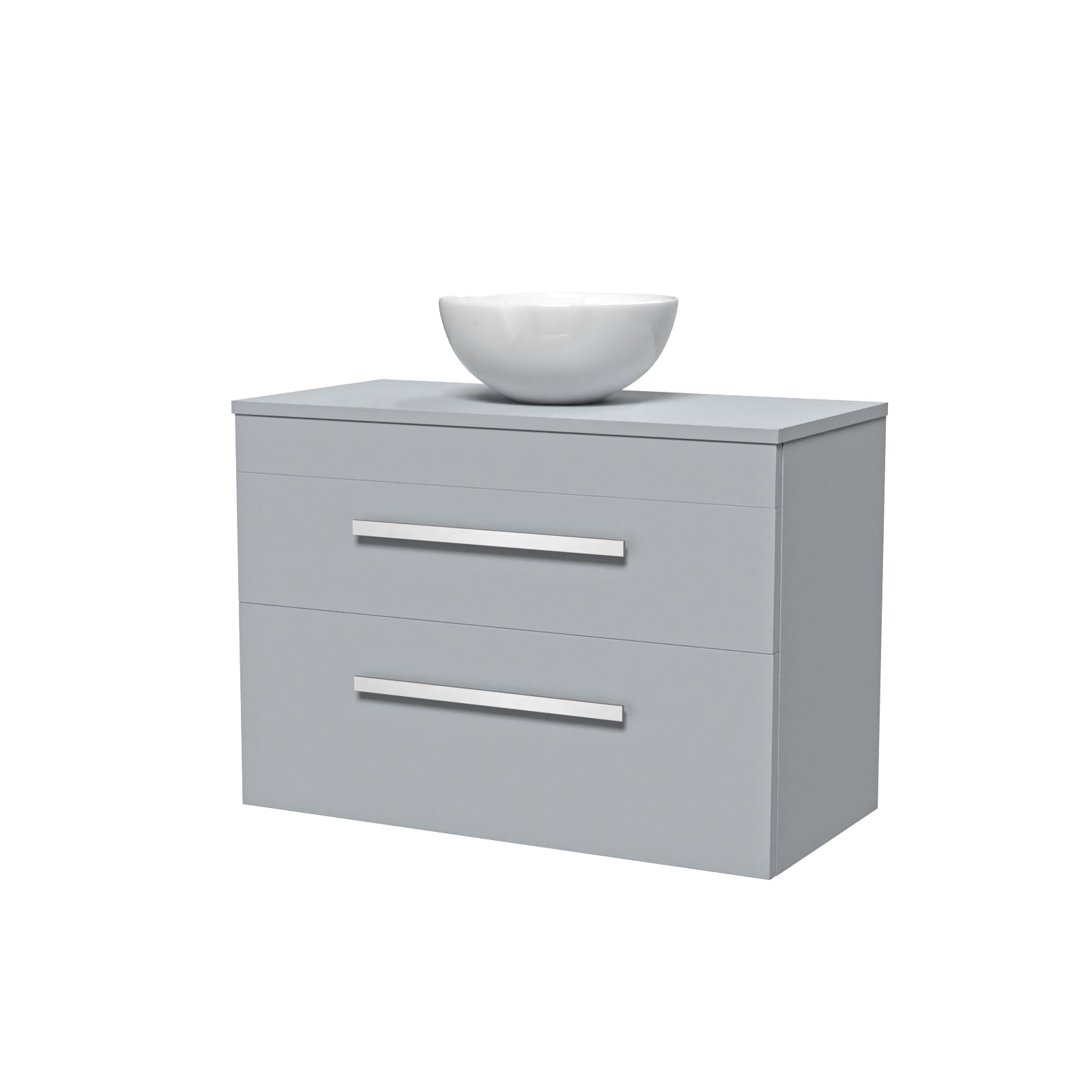 Wall Hung 800mm Matte Grey Vanity With Basin and Matte Grey Worktop