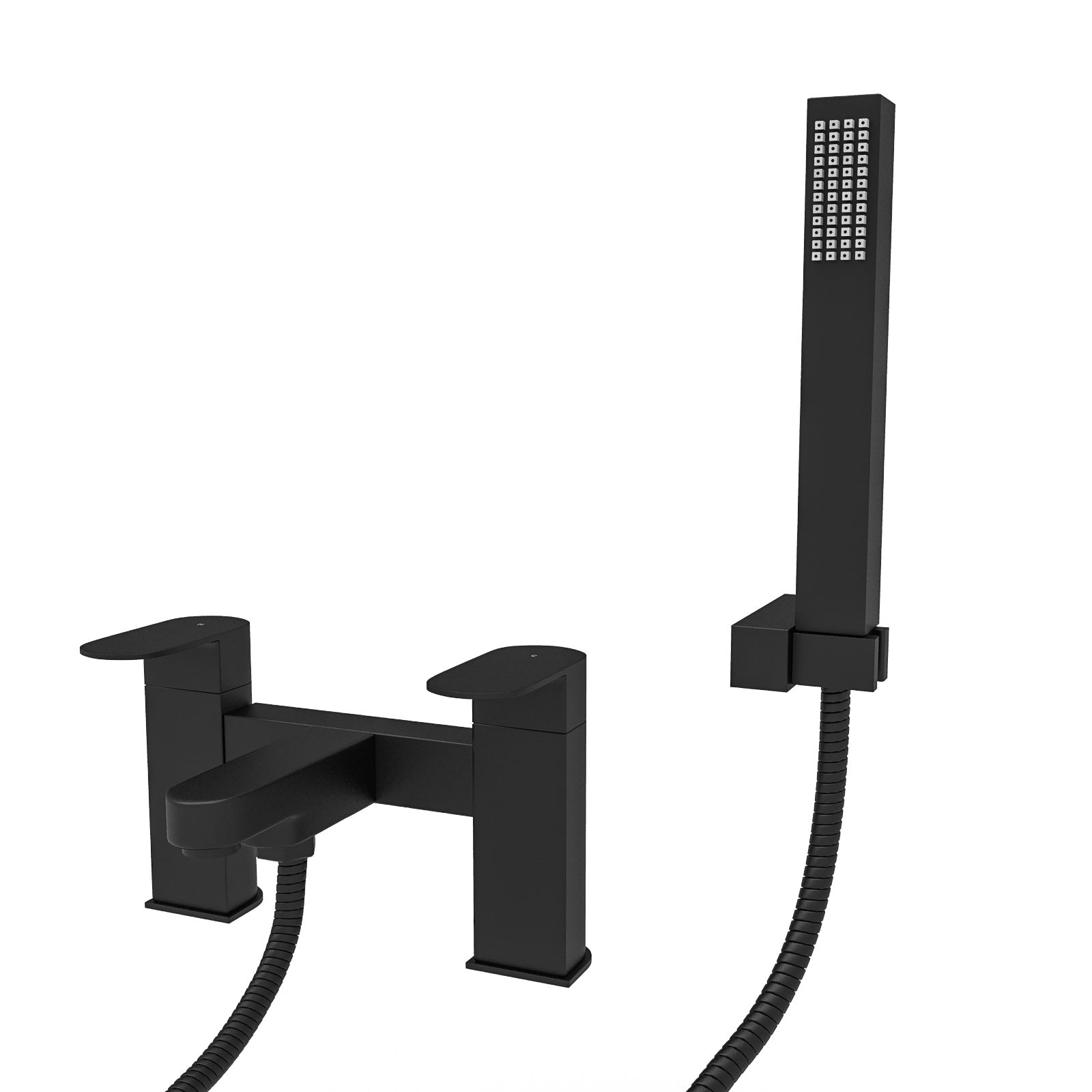 Eclipse Luxury Bath Filler Tap Shower Mixer With Handset Kit Matte Black