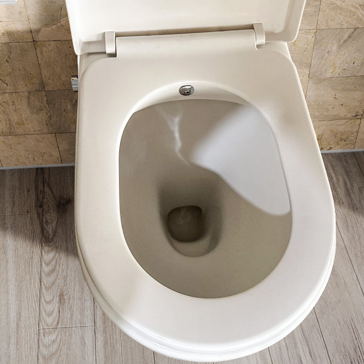 Rimless Comfort Height Back To Wall Toilet With Integrated Bidet
