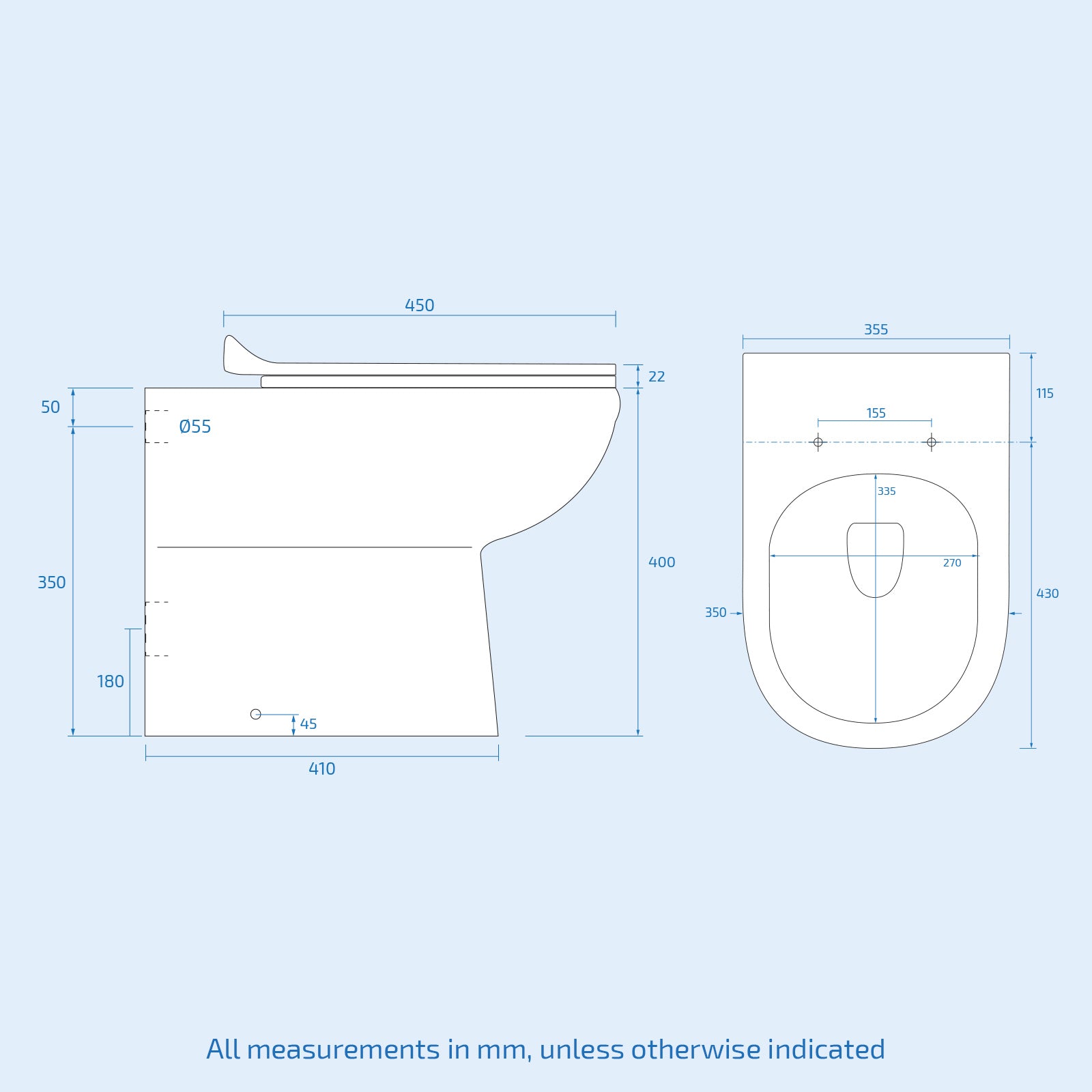 Dene 1100mm Vanity Basin Unit & Desone Back To Wall Toilet Grey