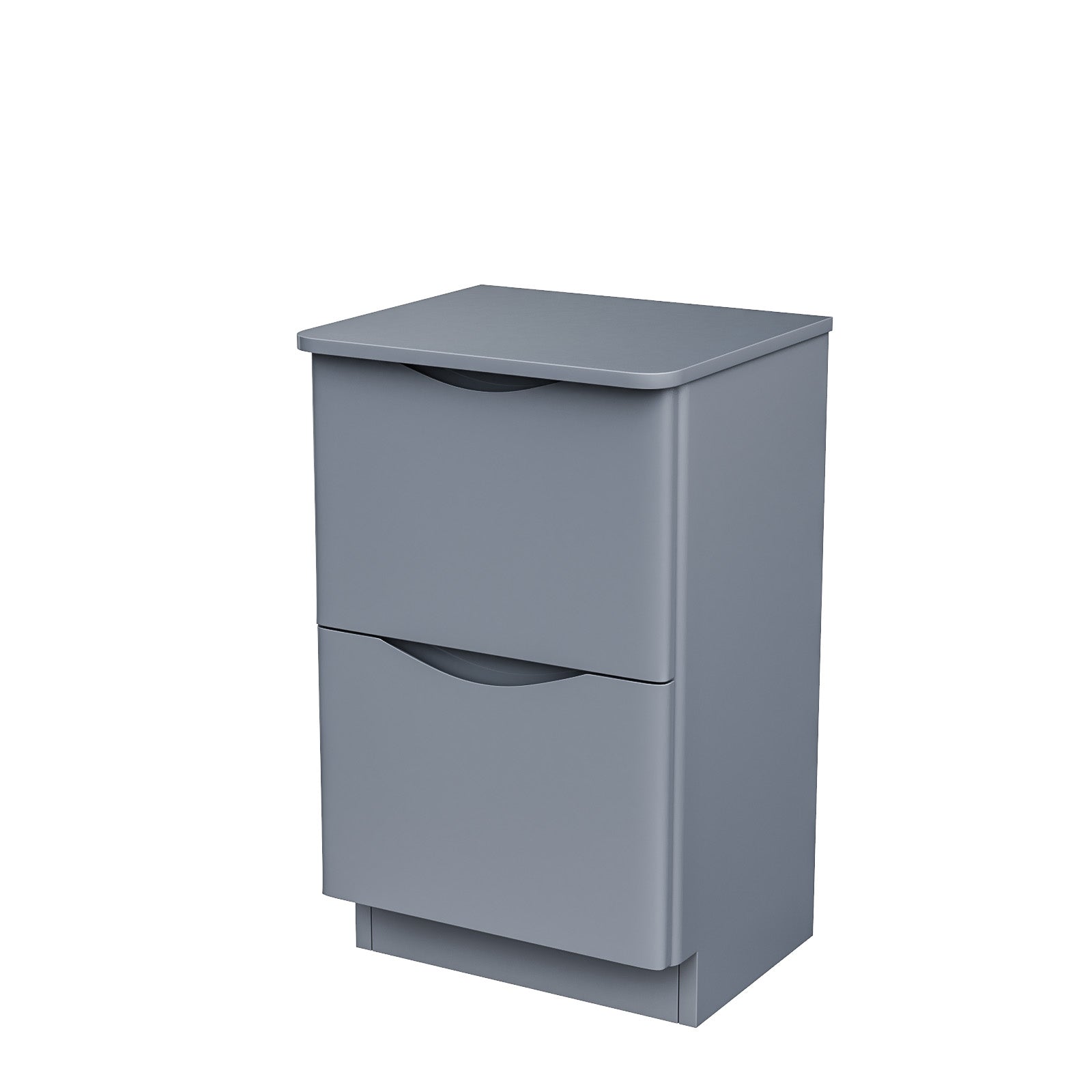 Merton 500mm Grey 2 Drawer Work Top Freestanding Vanity Unit Bathroom