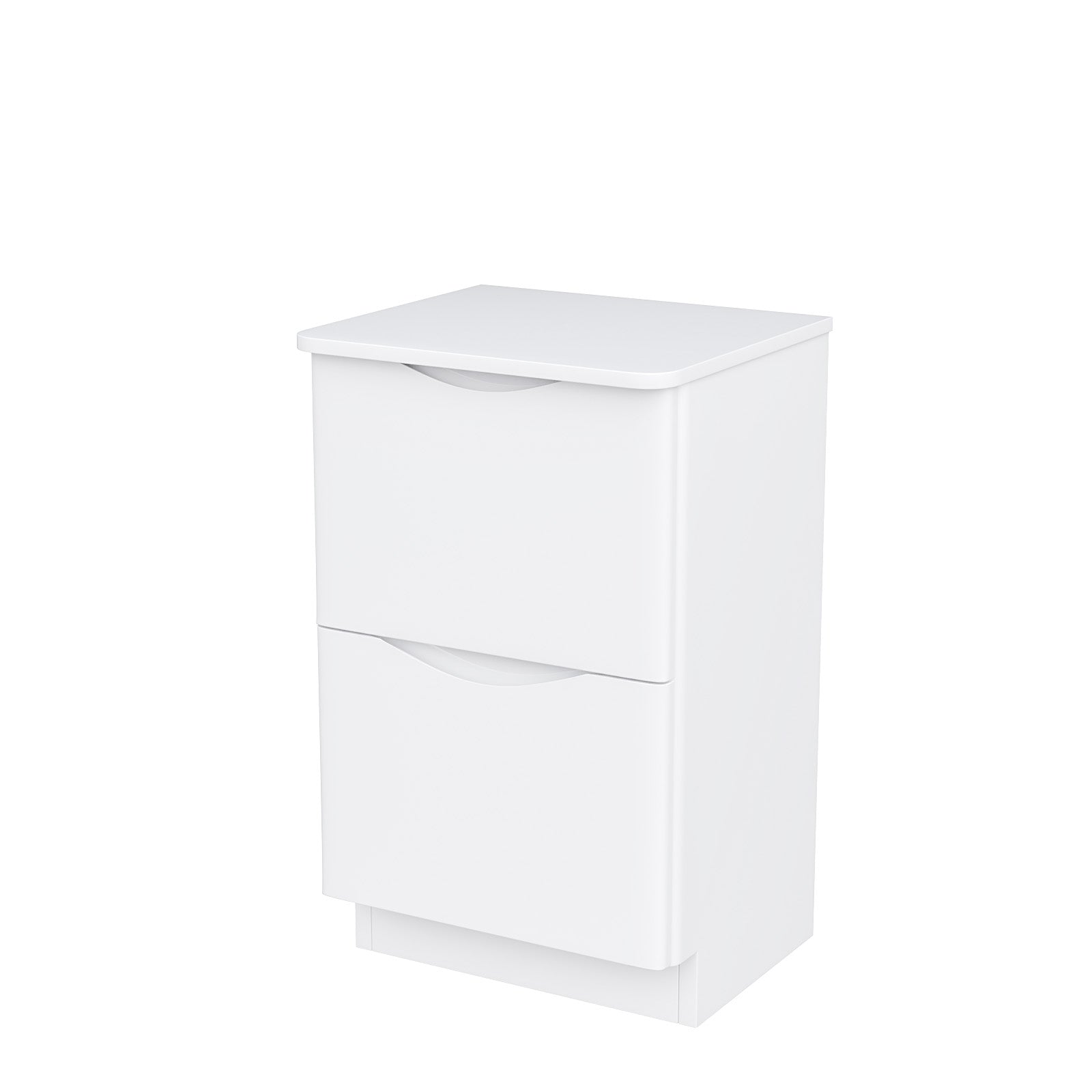 Merton 500mm Gloss White 2 Drawer Work Top Freestanding Vanity Unit Bathroom