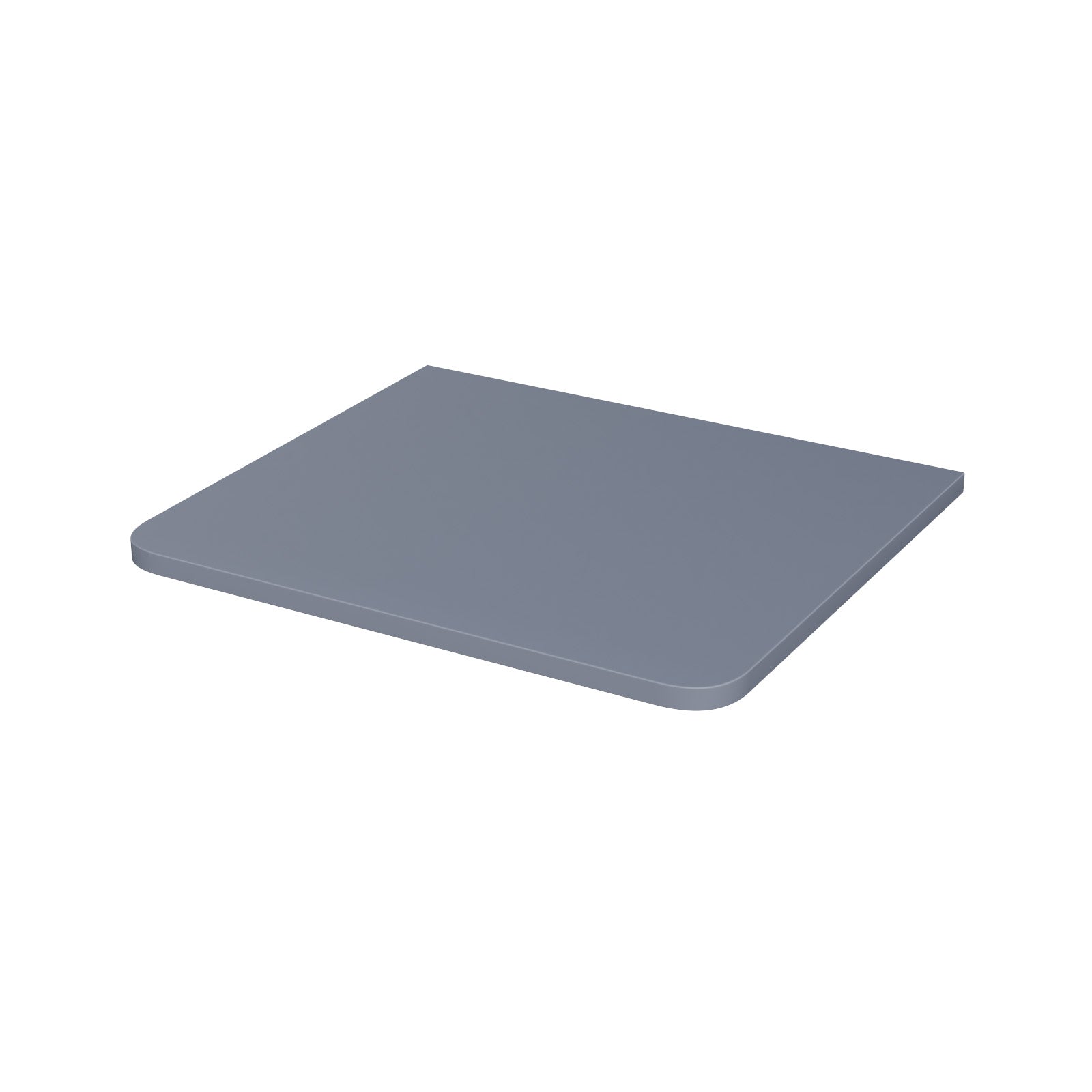 Merton 500mm Steel Grey Round Corner MDF Bathroom Worktop For Vanity Cabinet