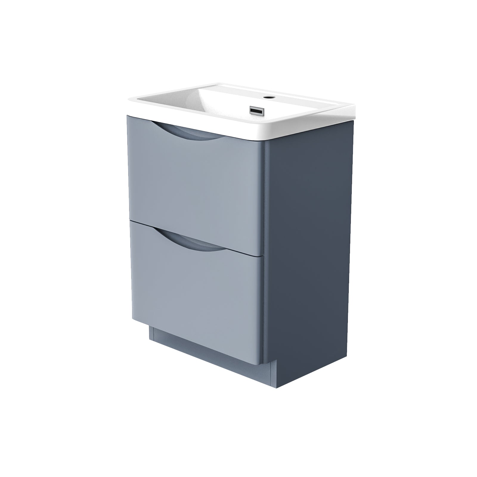 Merton Grey Vanity Unit with Basin and Mono Mixer Tap with Waste Set