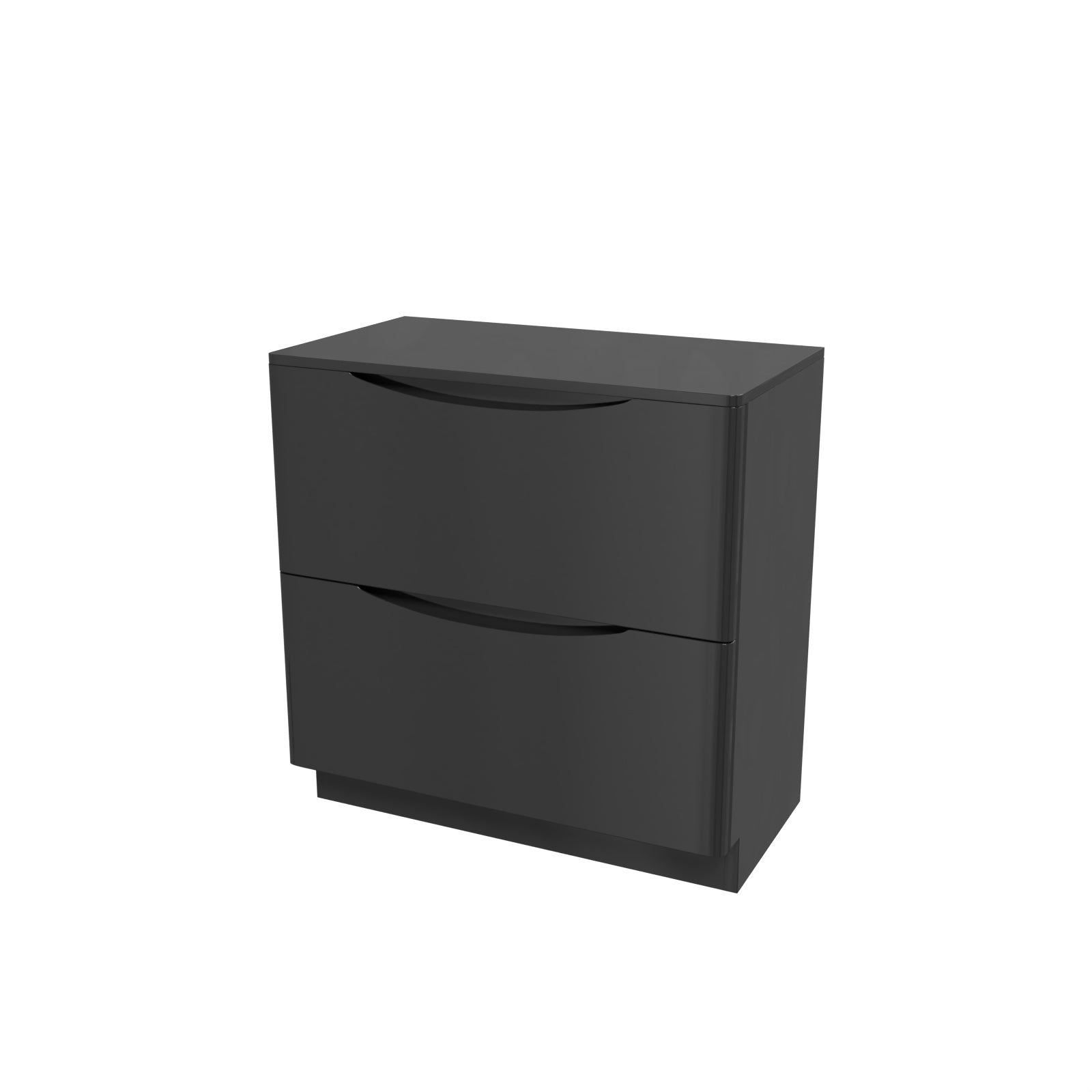 Dark Grey 800mm 2 Drawer Work Top Freestanding Bathroom Vanity Unit