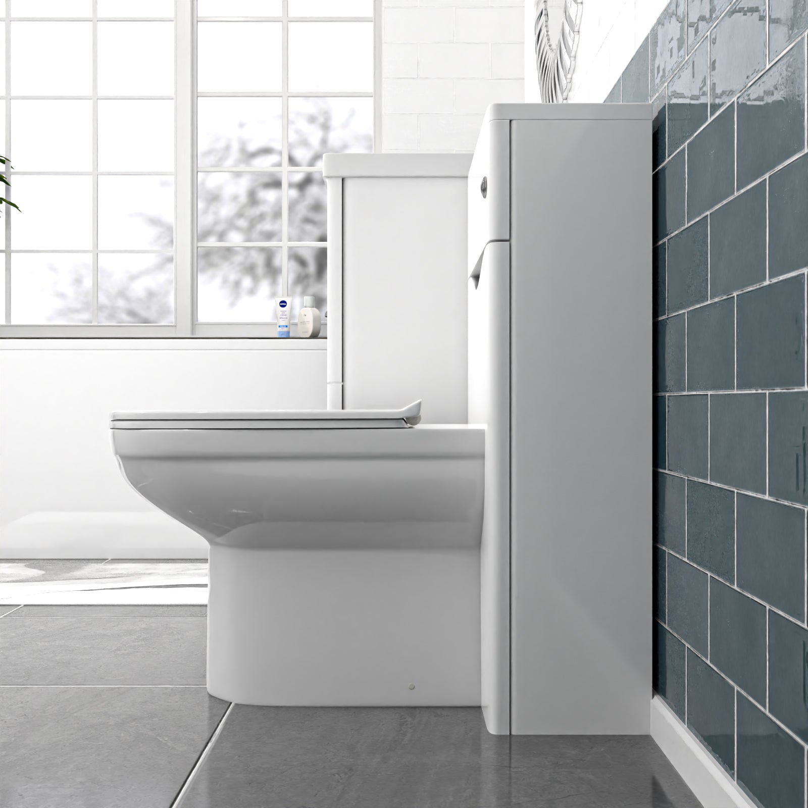 Modern bathroom with a toilet 