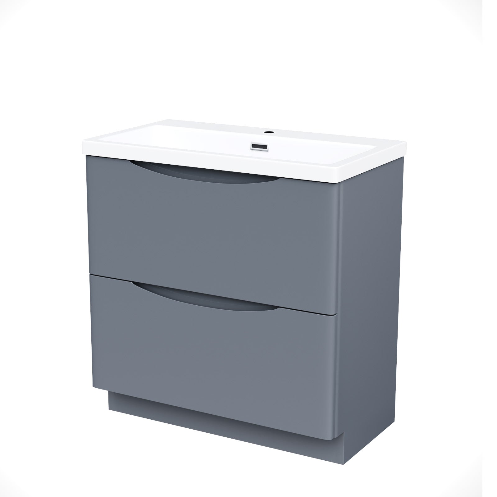 Merton Modern 800mm Grey Floorstanding Basin Vanity Unit