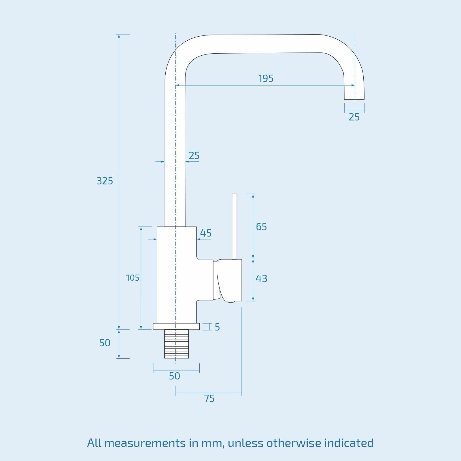 Hexa Single Lever Kitchen Mixer Sink Monobloc Tap Chrome Round Swivel