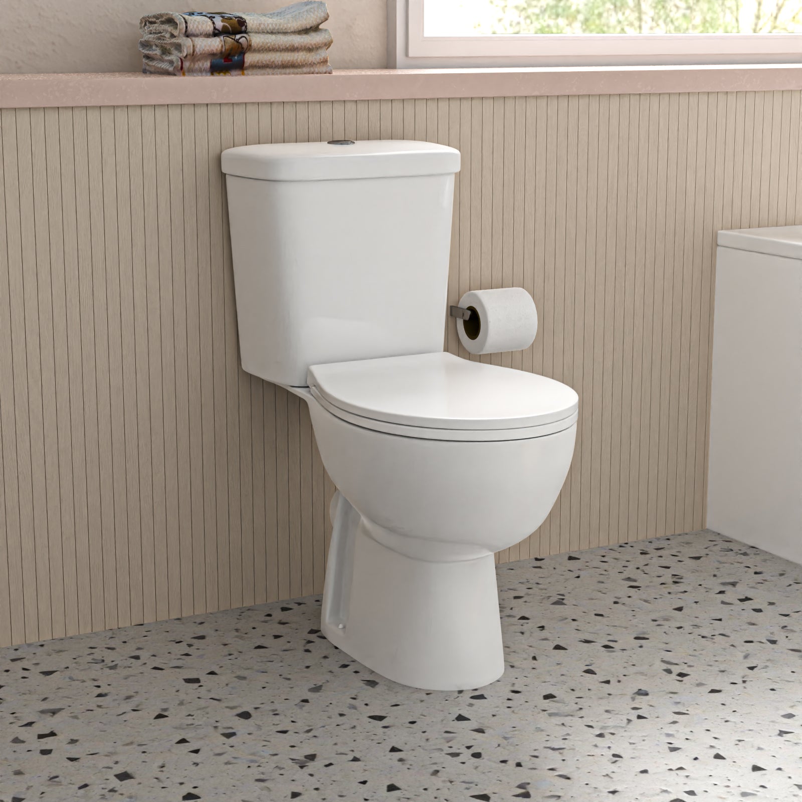Bath Suite 1500mm Bathtub With Panel Vanity and Toilet With Bath Filler