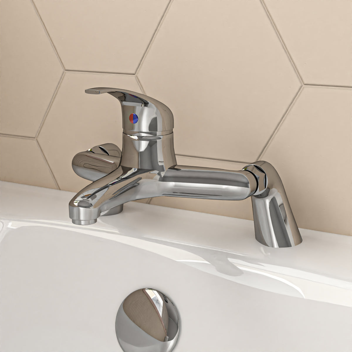 Bathroom Suite 1600mm Bathtub With Front Panel, Vanity and Toilet With Bath Filler