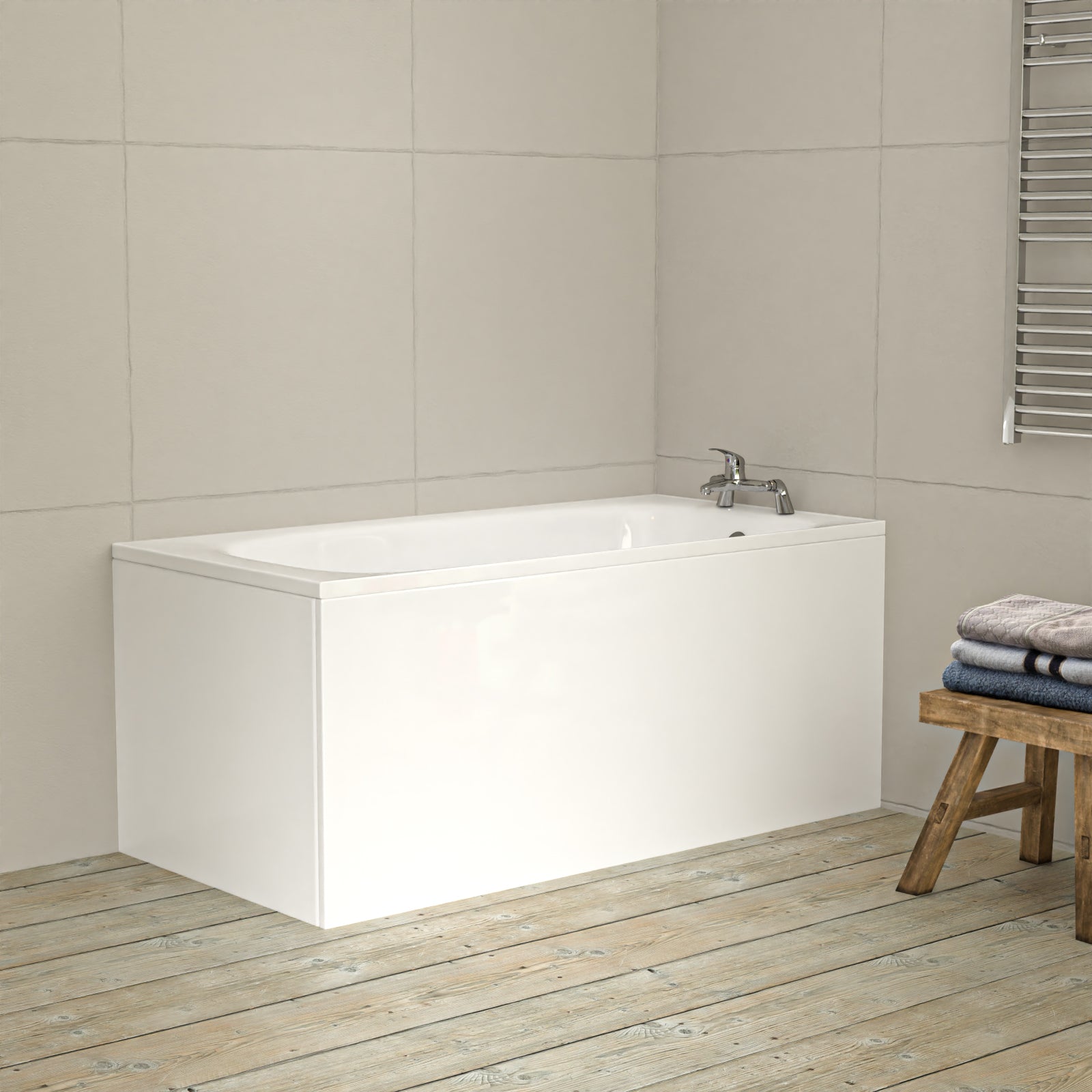 Bathroom Suite 1400mm Round Bathtub With 450mm Freestanding Vanity and Toilet