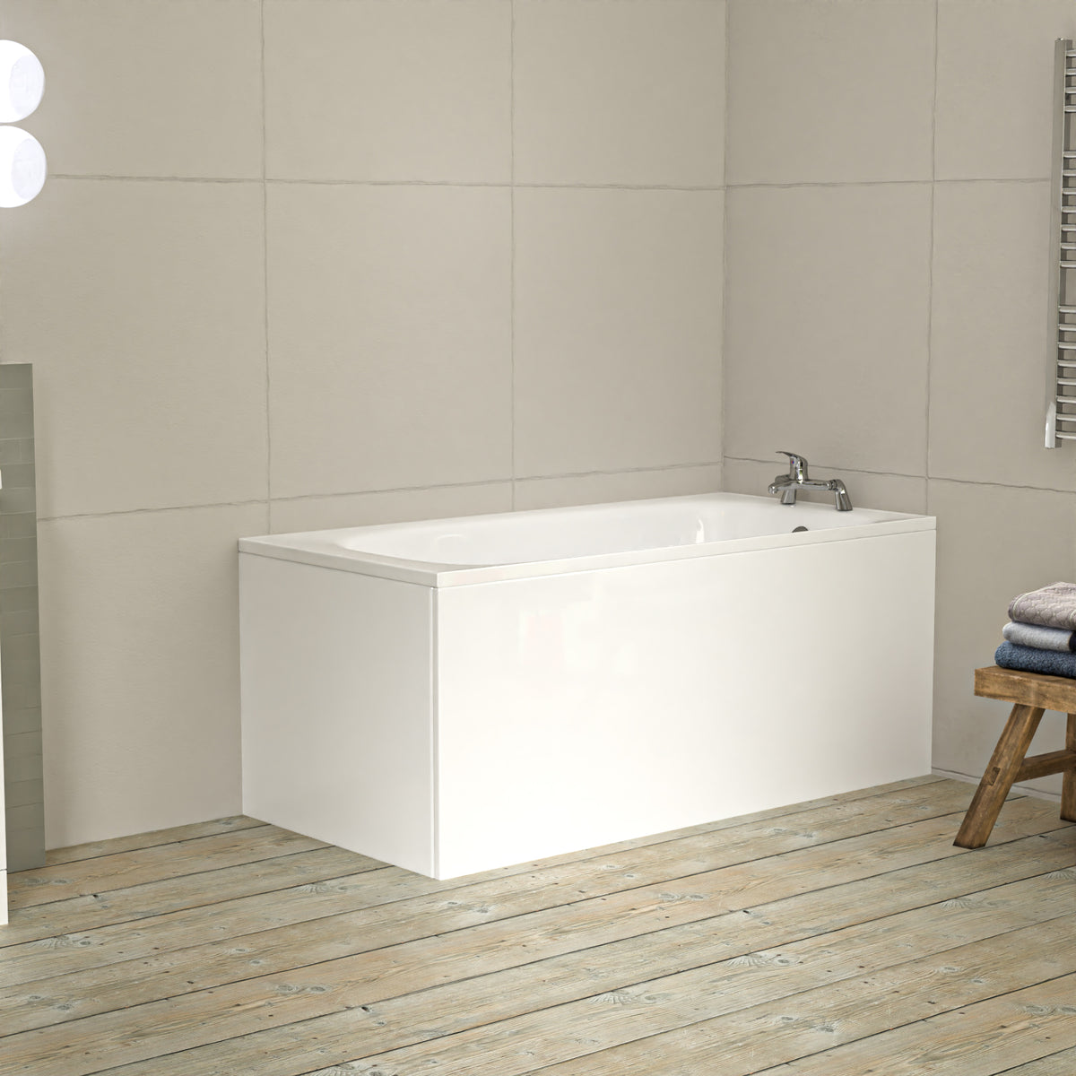 Bathroom Suite 1500mm Round Bathtub With 450mm Freestanding Vanity and Toilet