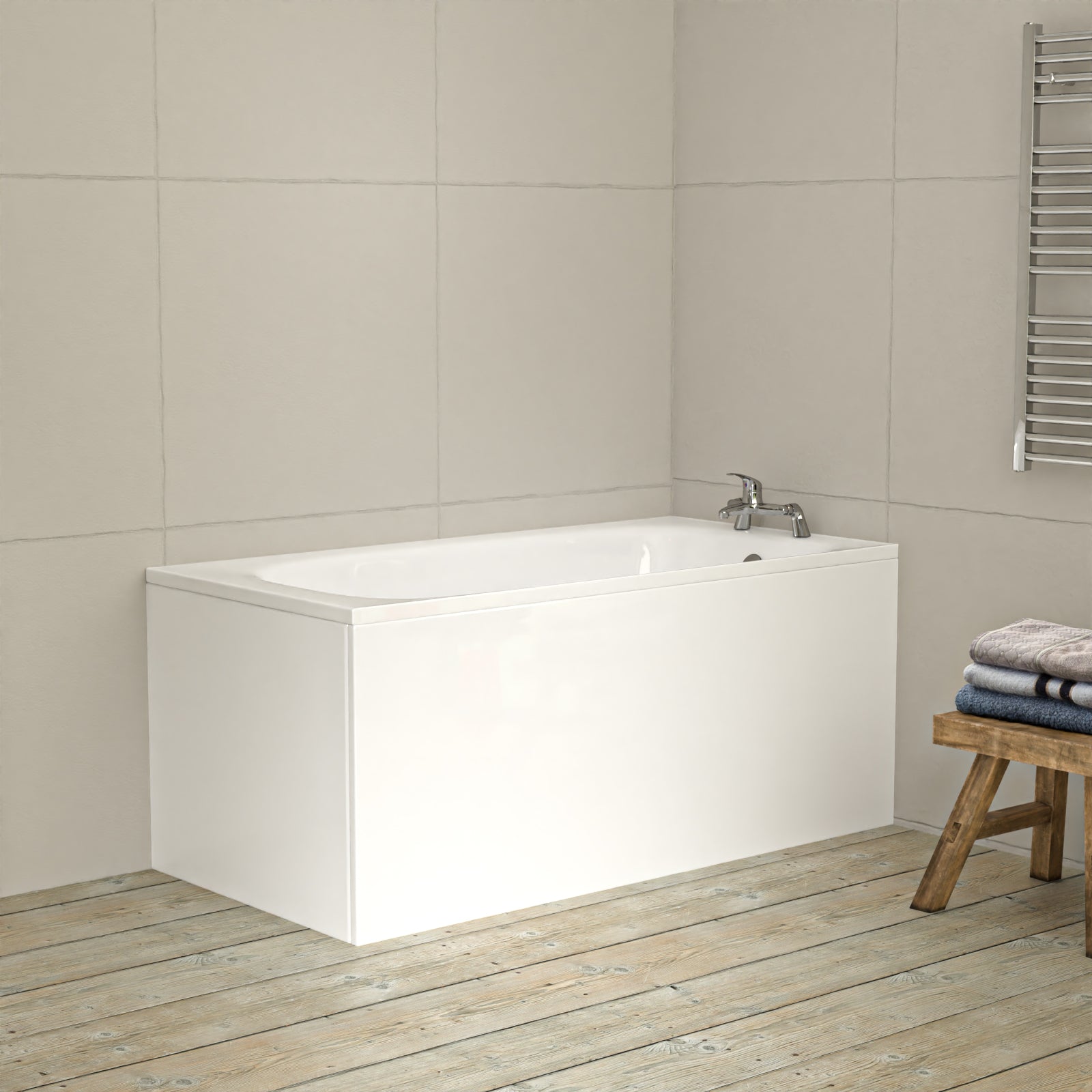 Bathroom Suite 1400mm Round Bathtub With 550mm Freestanding Vanity and Toilet