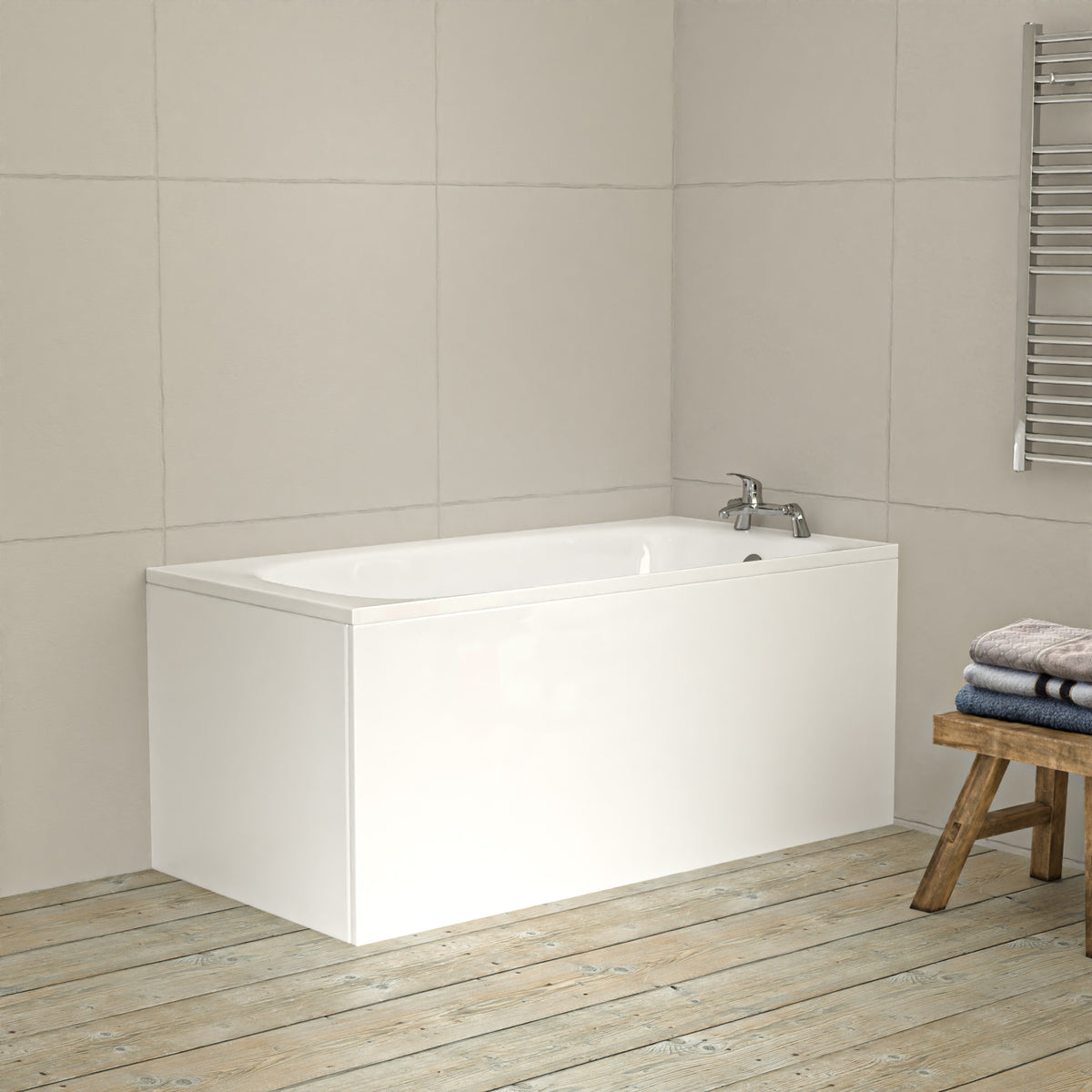 Bathroom Suite 1400mm Round Bathtub With 550mm Freestanding Vanity and Toilet