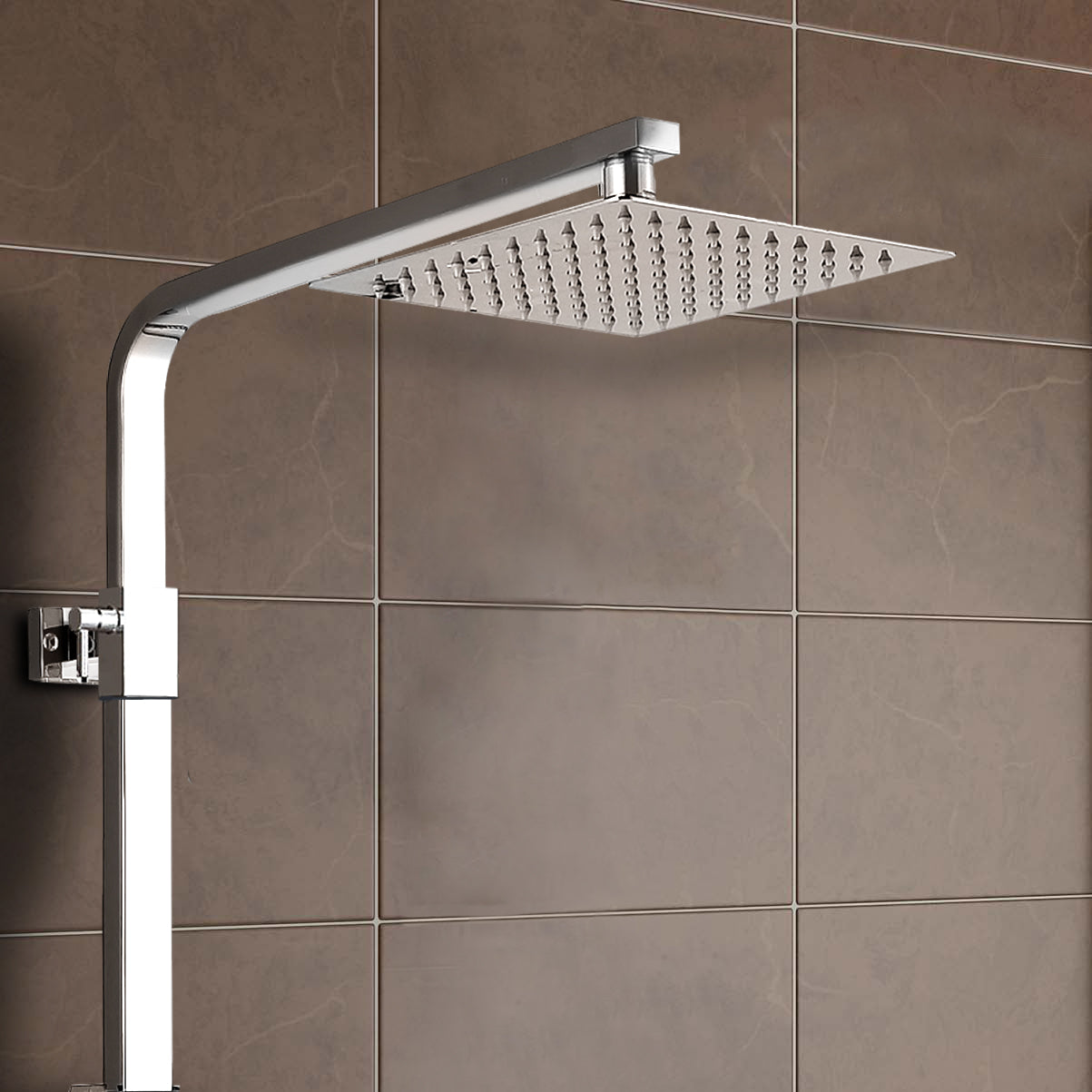 Fawley Square Thermostatic Exposed Twin Head Mixer Shower Set