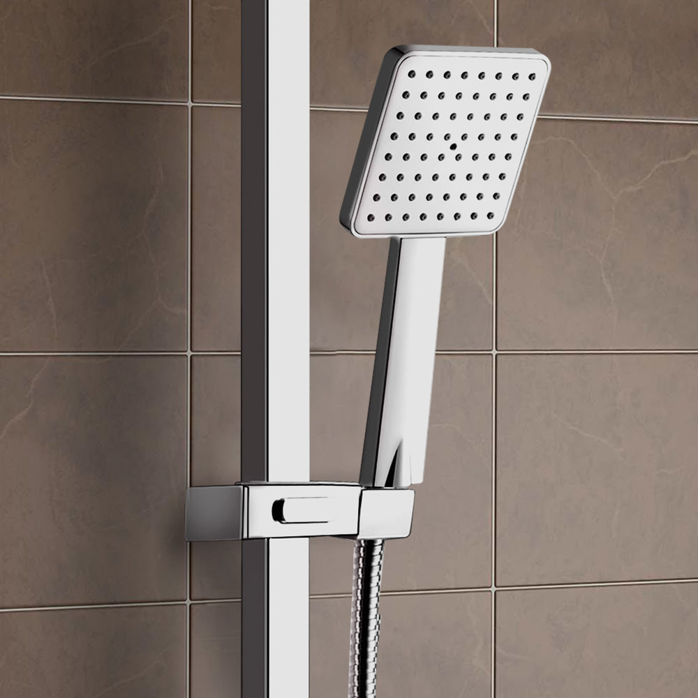 Fawley Square Thermostatic Shower Kit with Bath Filler Chrome